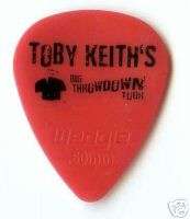 TOBY KEITH 2005 Big Throwdown Tour Guitar Pick custom concert stage 