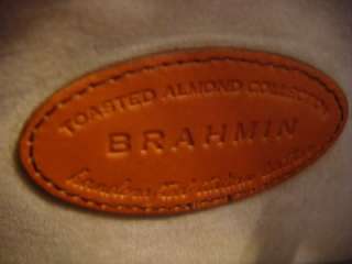 BRAHMIN Toasted Almond CROCO purse shoulder handbag NINA  