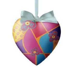   Art Heart, Blooms, Porcelain Love Heart w/ Hanger in Gift Box Home