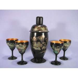Japanese Lacquer Cocktail Shaker Set 