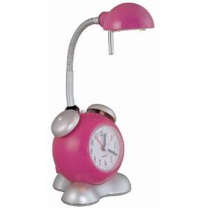  Timely II Clock Desk Lamp 12hx4d Hot Pink: Home 