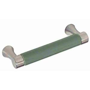 Besty Fields Pull   Brushed Pewter w/ Sage Ceramic Insert 3 L PBF455 