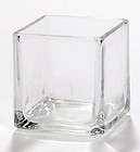 120 glass 5cm square wedding event party table tealight candle holder 