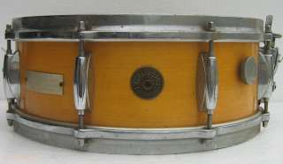   Snare Model 4157 Drum light tan wood veneer Finish 14D x 4.5H  