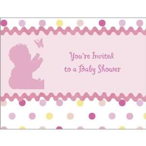 Tickled Pink Baby Shower Invitations   Girl Baby Shower Invitations 