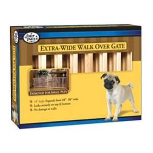   : Double Wide Walk Over Wooden Gate, 18 H x 48 80 W: Pet Supplies