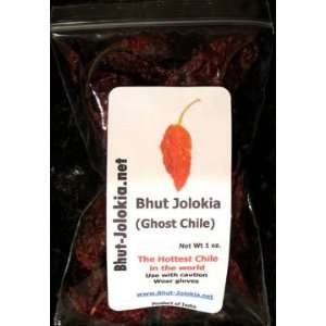 Bhut Jolokia (Ghost Chile) smoked pods 1 oz  Grocery 