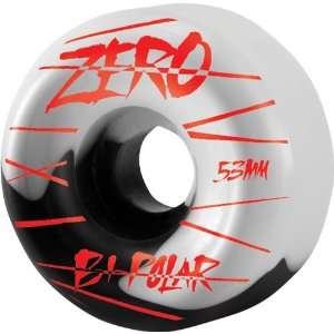 Zero Bi Polar 53mm White/Black Skateboard Wheels (Set Of 4):  
