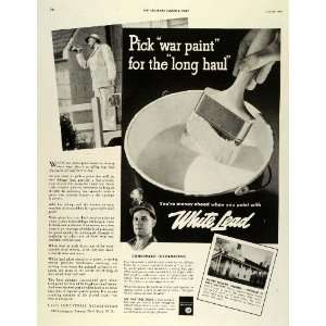  1942 Ad War Paint White Lead Industries Association WWII 