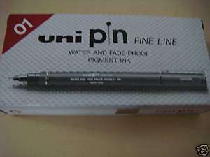 Box of 12 pcs Uni ball PIN 0.01 black drawing pen  