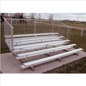  Five Row Aluminum Bleacher with Guardrails Size 15 