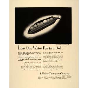  1940 Ad J. Walter Thompson Company Advertising Peas Pod 