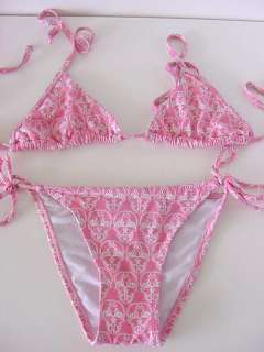 THOMAS WYLDE bikini bathing suit Pink w/ SKULLS M  