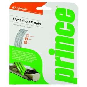  Prince Lightning XX Spin 16g String (Clear/White) Sports 
