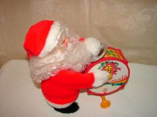   Christmas Musical Santa Claus Happy Santa Playing Drums NIB  
