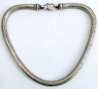 vintage sterling silver rope chain necklace snake chain  