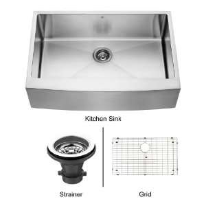  Vigo Industries VGR3320CK1 Farmhouse Grid Strainer Kitchen Sink 