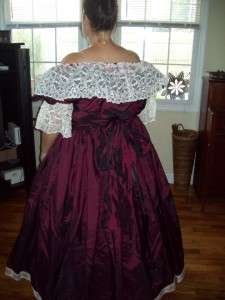 Beautiful Wine Plus Size 18 26 Civil War Ball Gown  