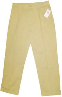 Nautica Classic Fit Double Pleated Beech Khaki Pants NWT Ö  