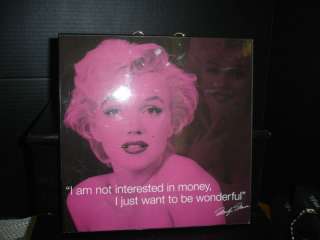 MARILYN MONROE CELEBRITY QUOTES WALL PICTURE PLAQUE  