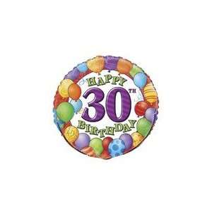  18 Happy 30th Birthday Balloons   Mylar Balloon Foil 