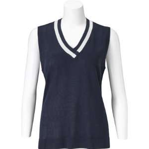  Maggie Lane Womens Sweater Vest( COLOR: Navy, WOMENS SIZE 