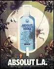 1989 Absolut Vodka LA Los Angeles Pool Print Ad