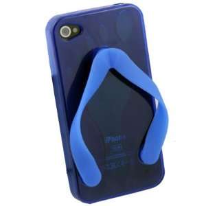  Cute Shoe Design Blue Color TPU Case For iPhone 4GS: Cell 