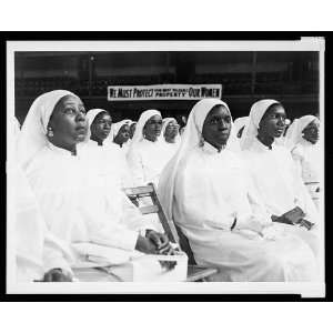 African American women,Black muslim rally,NYC,NY,1963:  