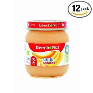 Beech Nut Chiquita Bananas Stage 2, 4 Ounce Jars (Pack of 12)  