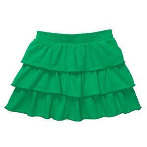 NWT OshKosh Big Girls Green Jersey Ruffled Skort   Was $16  