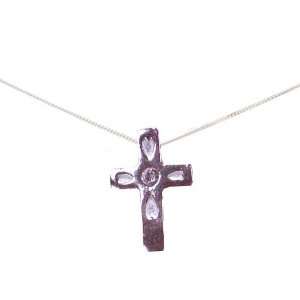    Emily by Tomas Sterling Silver Crystal Cross Necklace: Jewelry