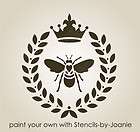 Laurel Wreath STENCIL 7 French Bee Royal Fleur Crown Chic Sign Pillow 