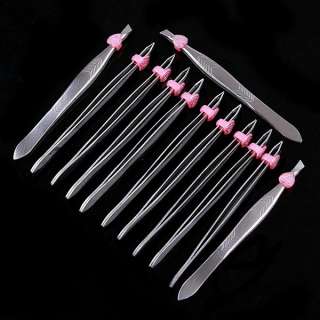 High quality Stainless Steel Slanted Eyebrow Tweezers Hair Removal 