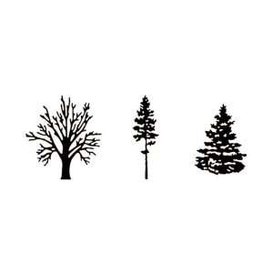   Glimmer Screens Stencils 3/Pkg, Winter Trees Arts, Crafts & Sewing