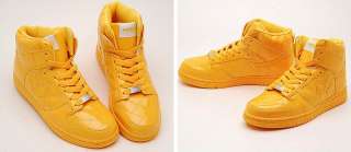 Mens Yellow Shiny High Top Sneakers Shoes US 6~11 NWT  