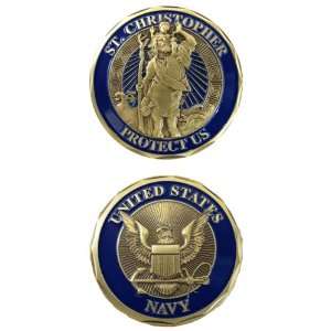  NEW U.S. Navy St. Christopher Challenge Coin   Ships in 24 