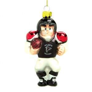   Falcons 4 Blown Glass Football Player Ornament: Sports & Outdoors