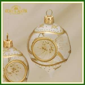  Blown Glass gold and bronze transparent reflector ornaments 