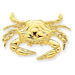 Blue Crab Slide in 14k Yellow Gold