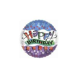  18 Happy Birthday Blue/Purple   Mylar Balloon Foil 