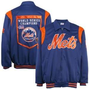   Mets Royal Blue World Series Pennant Varsity Jacket
