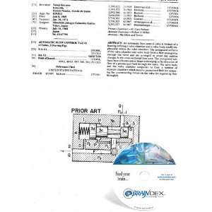    NEW Patent CD for AUTOMATIC FLOW CONTROL VALVE 