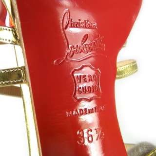 CHRISTIAN LOUBOUTIN Leather LIBELLE Sandals Heels 36.5  