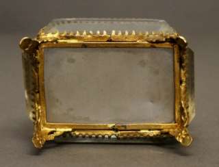 Antique French Bevelled Glass & Ormolu Trinket/Jewellery Box   Eiffel 