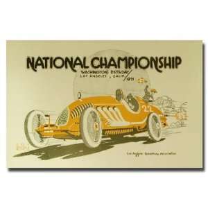 1928 LA Speedway Racing Poster Print 