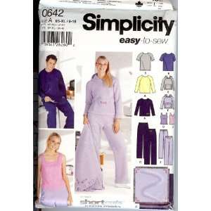  Simplicity 0642 Easy to Sew Casual Wardrobe XS XL Arts 