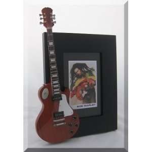 BOB MARLEY Miniature Guitar Photo Frame Gibson Les Paul