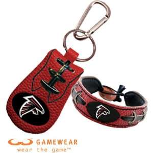  Atlanta Falcons Team Color Bracelet & Keychain Set: Sports 
