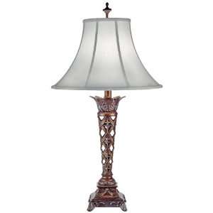  Amber Terrapin Lattice Column Table Lamp: Home Improvement